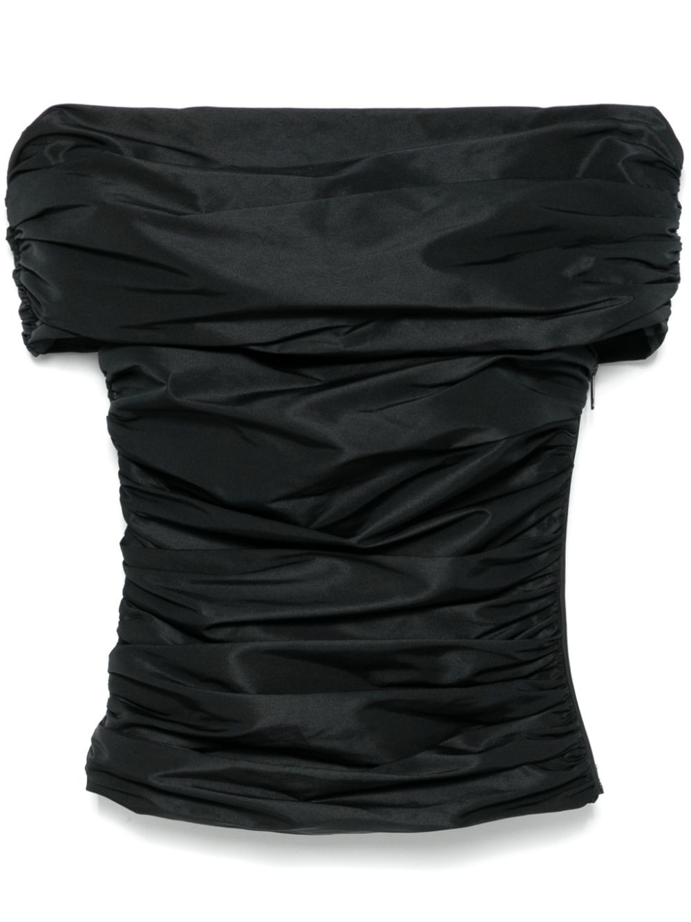 off-shoulder taffeta top - 1