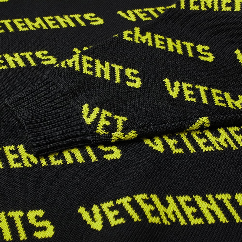 VETEMENTS VETEMENTS Repeat Logo Intarsia Knit outlook