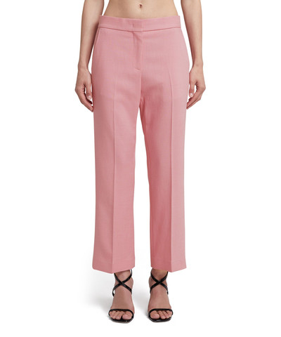 MSGM Flamed viscose canvas cropped pants outlook