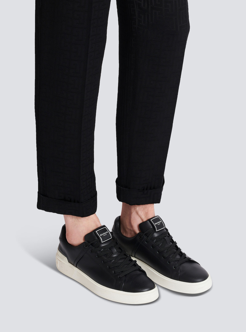 Balmain B-Court leather trainers outlook