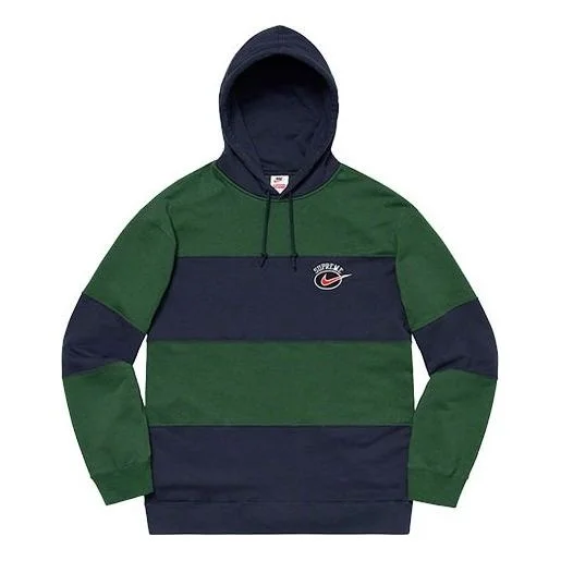 Supreme SS19 x Nike Stripe Hooded Sweatshirt 'Blue' SUP-SS19-10154 - 1