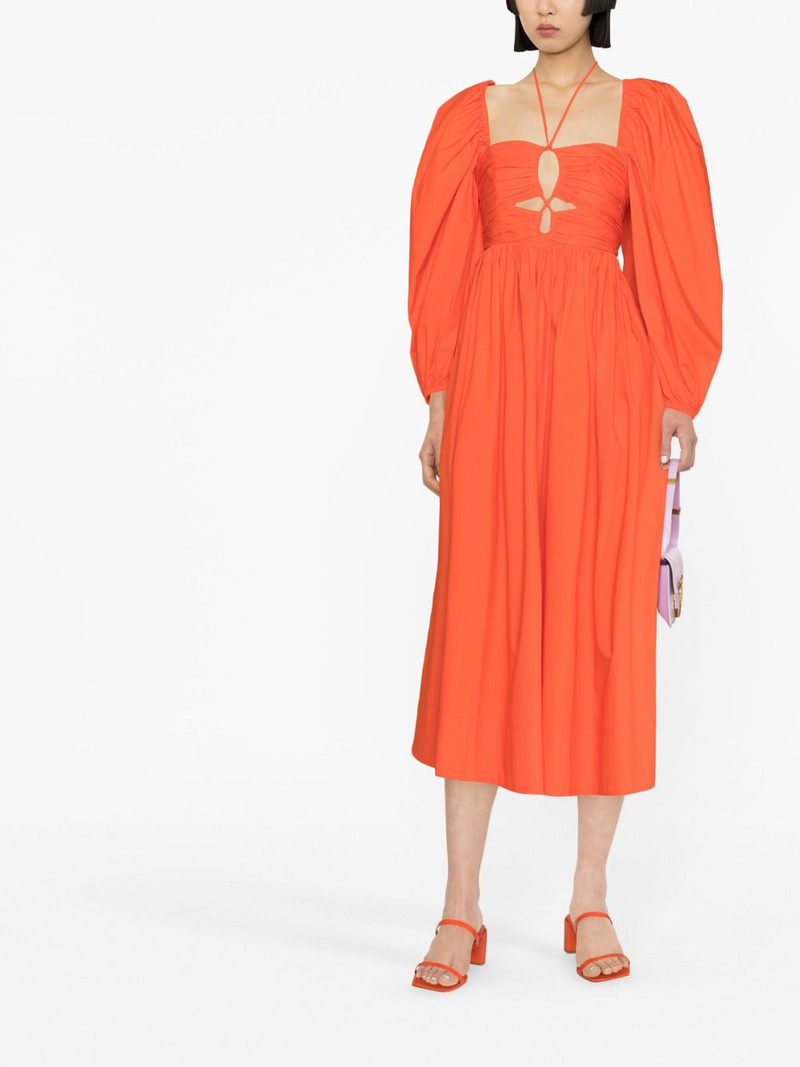ULLA JOHNSON Alessa puff-sleeve midi dress outlook