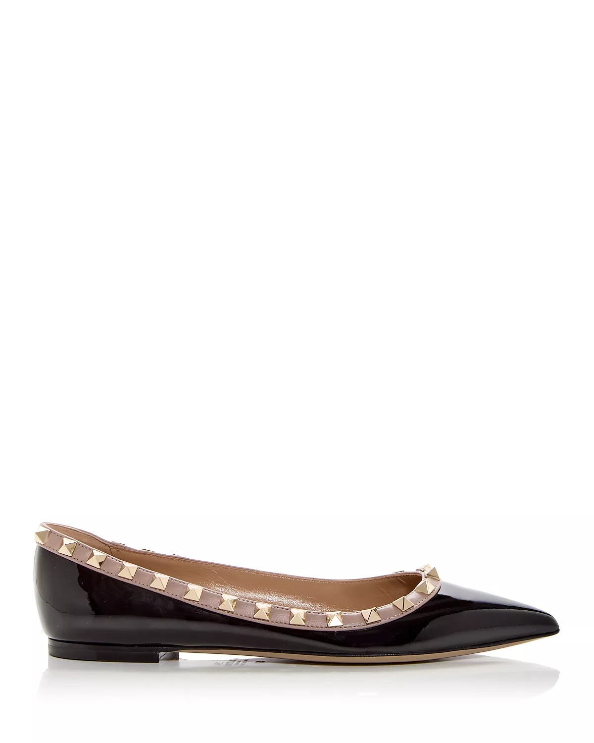 Women's Rockstud Pointed Toe Ballet Flats - 3