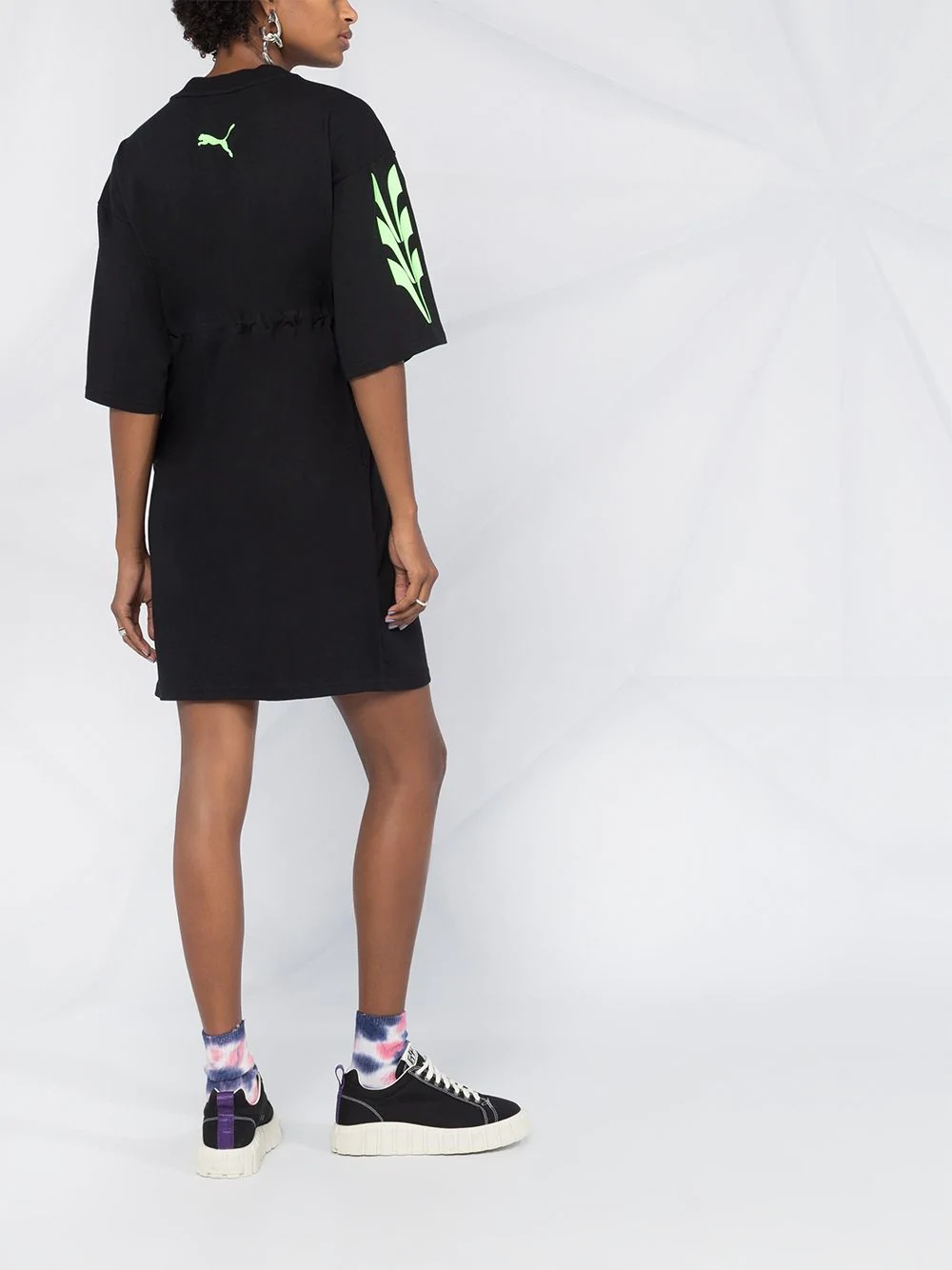 drawstring sweatshirt dress - 4