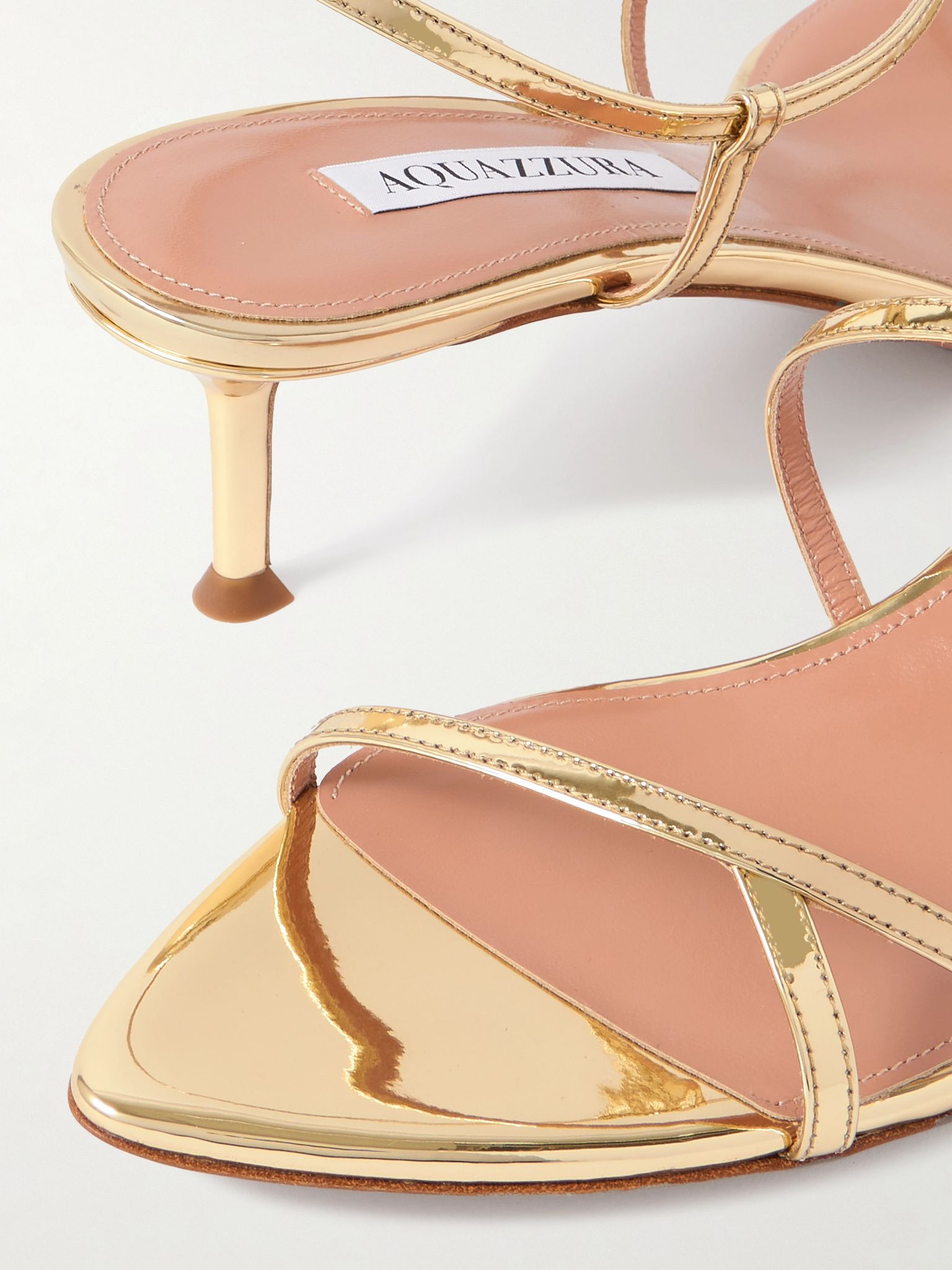 Tease 50 metallic leather sandals Shiny gold - 4