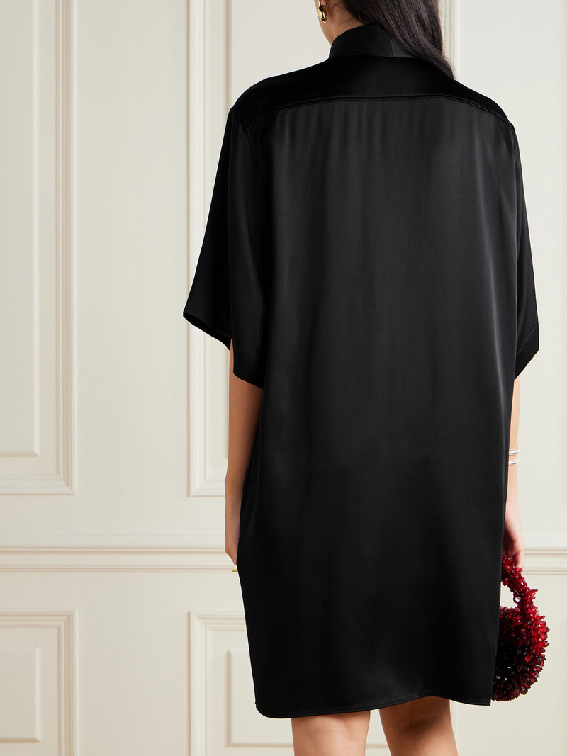 Tie-neck Satin-crepe Mini Dress 3