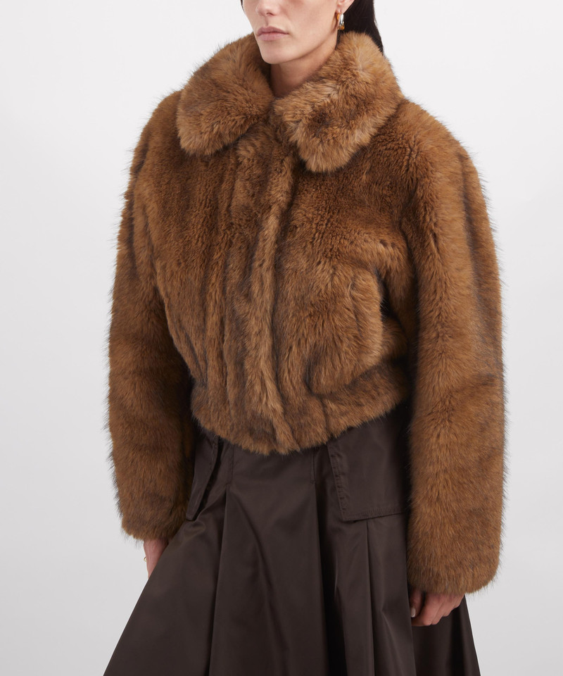 STAND STUDIO Lena Short Faux-Fur Jacket outlook