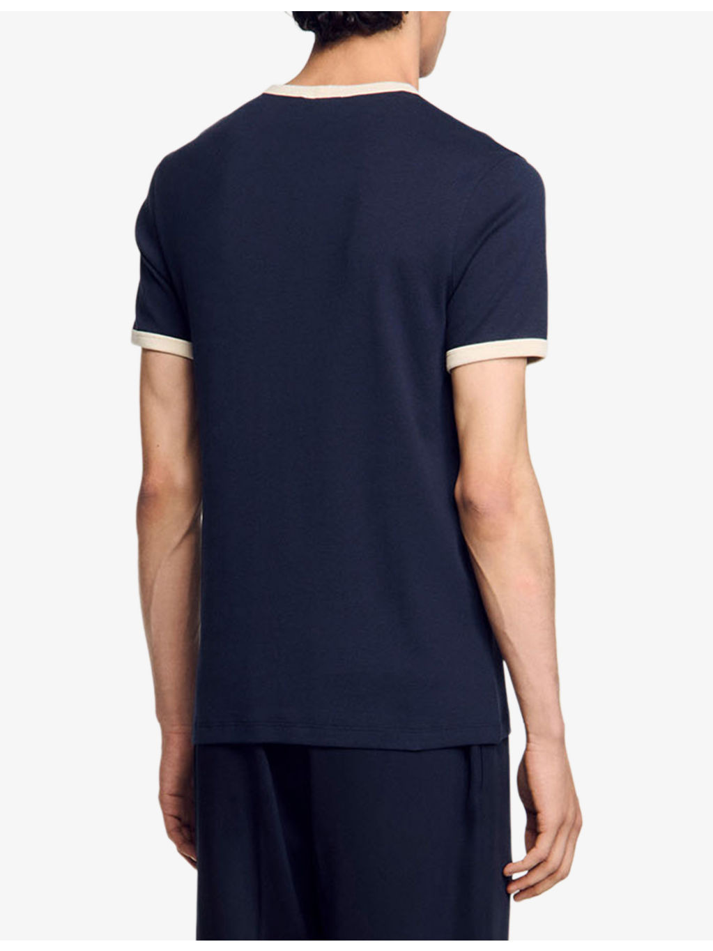 Branded Contrast-Trim Cotton-Jersey T-Shirt - 4