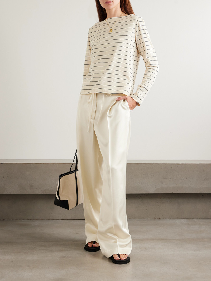 LESET Margo Striped Cotton-jersey T-shirt outlook