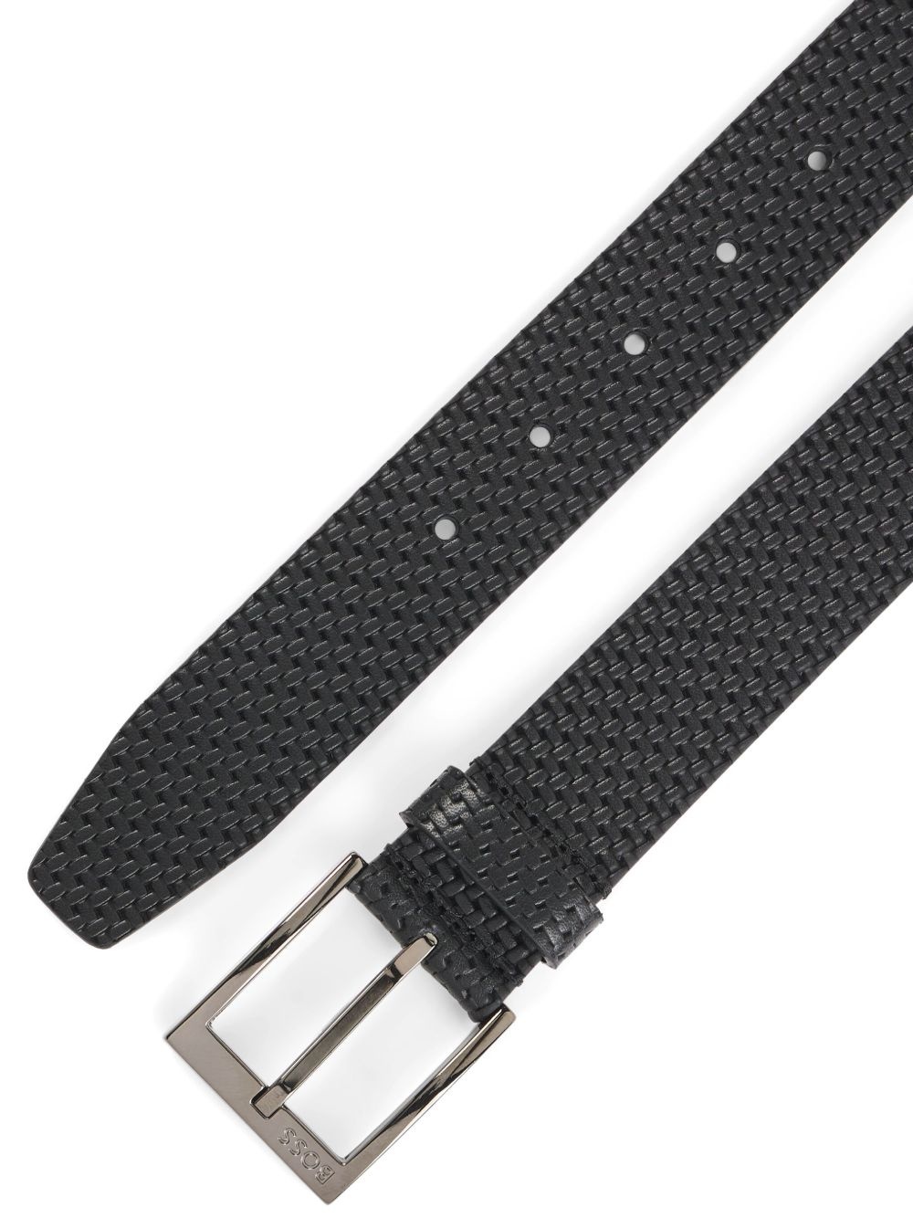 woven leather belt - 2