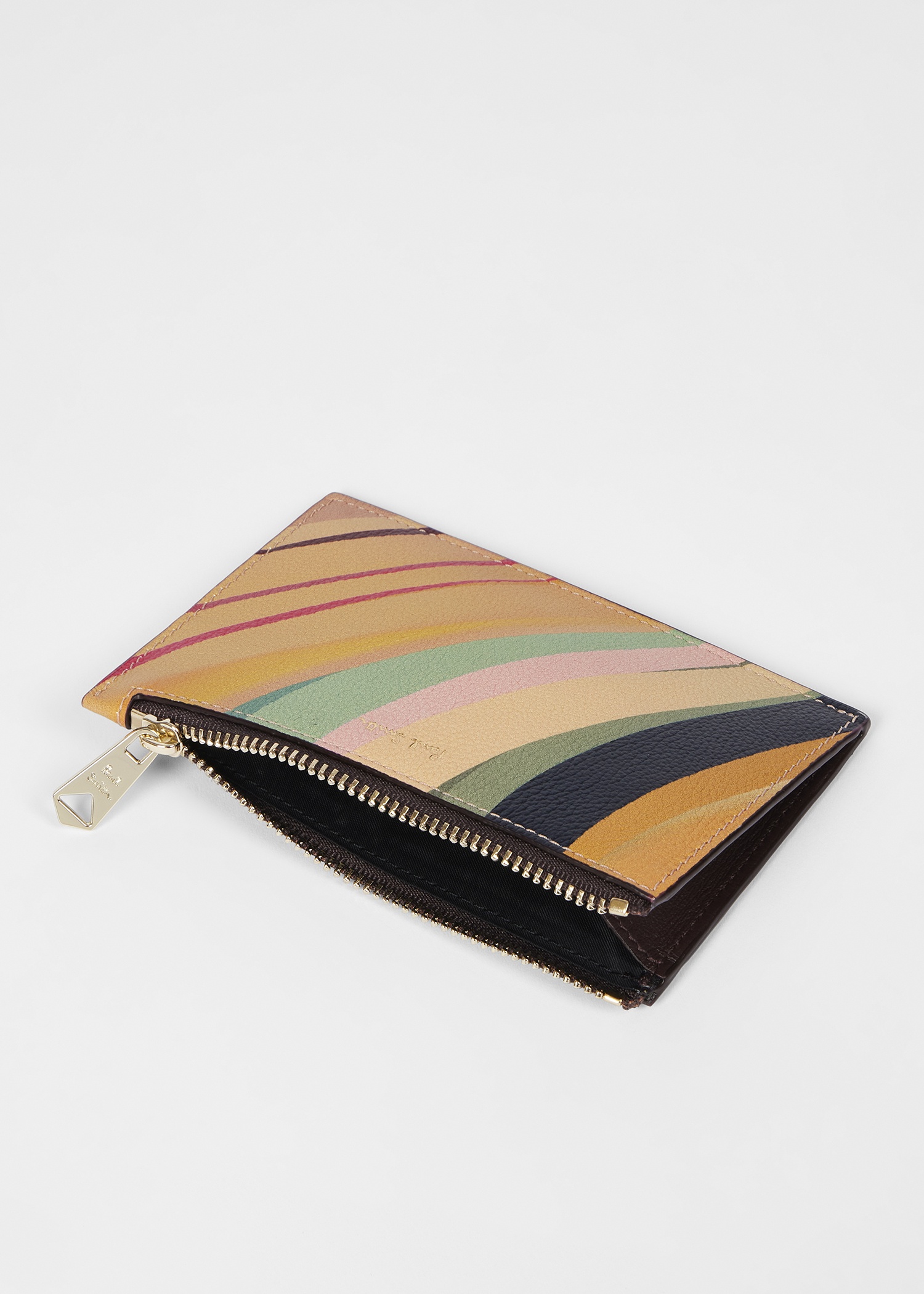 Women's 'Dusky Swirl' Leather Small Zip-Fastening Purse - 4