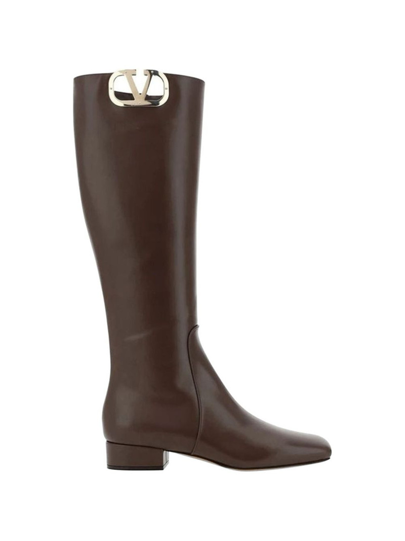 VLogo Type leather boots 1