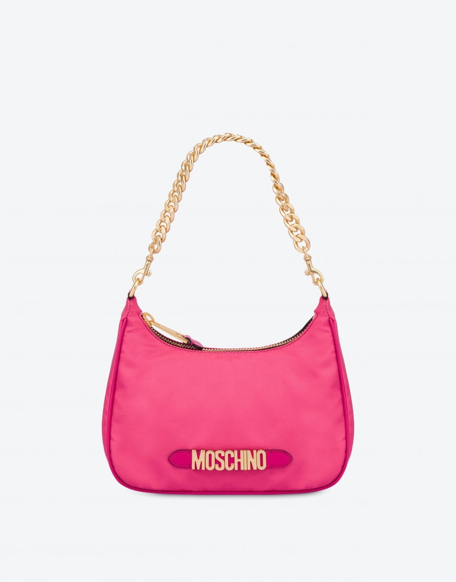 LETTERING LOGO NYLON HOBO BAG - 2