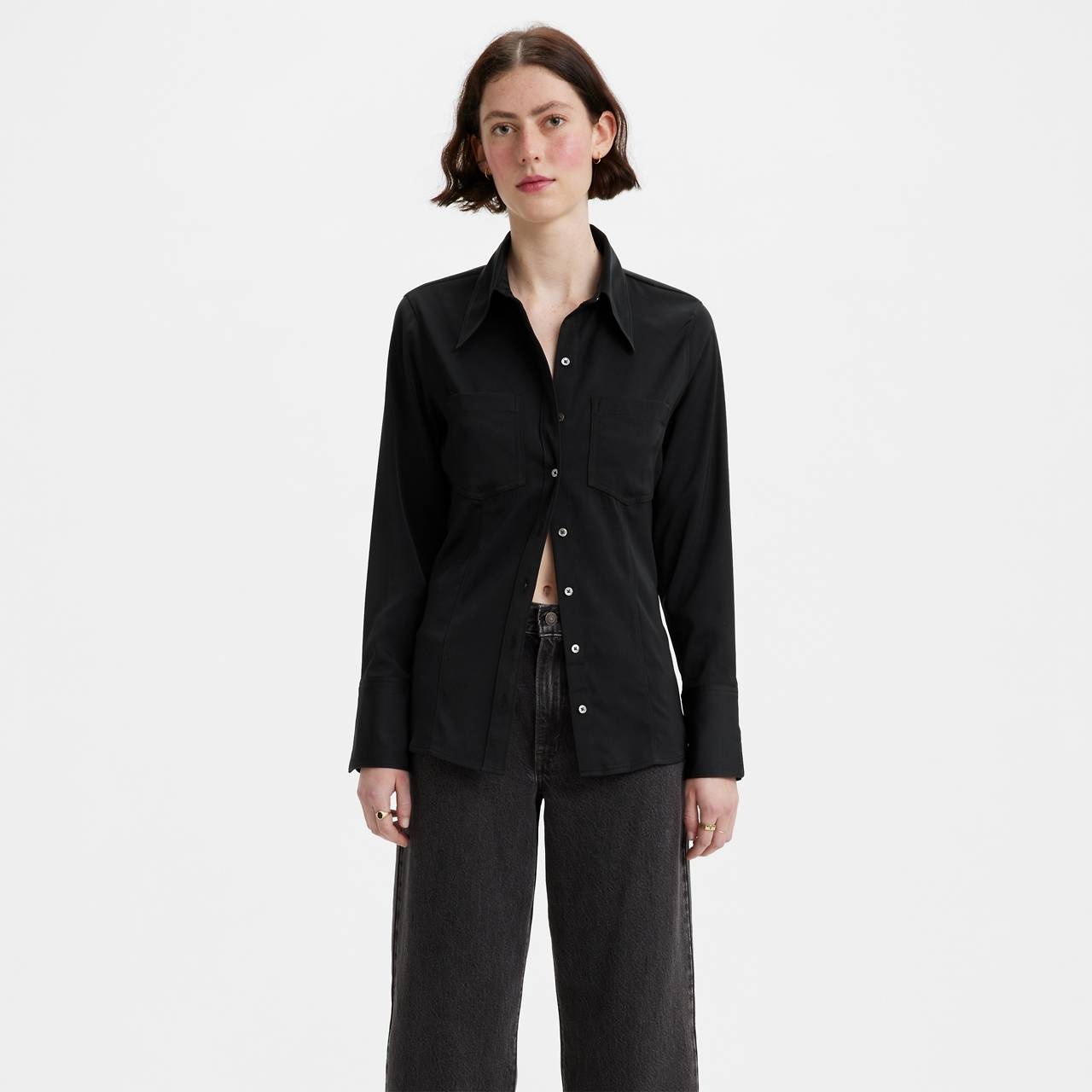 RILYNN SILKY SHIRT - 1