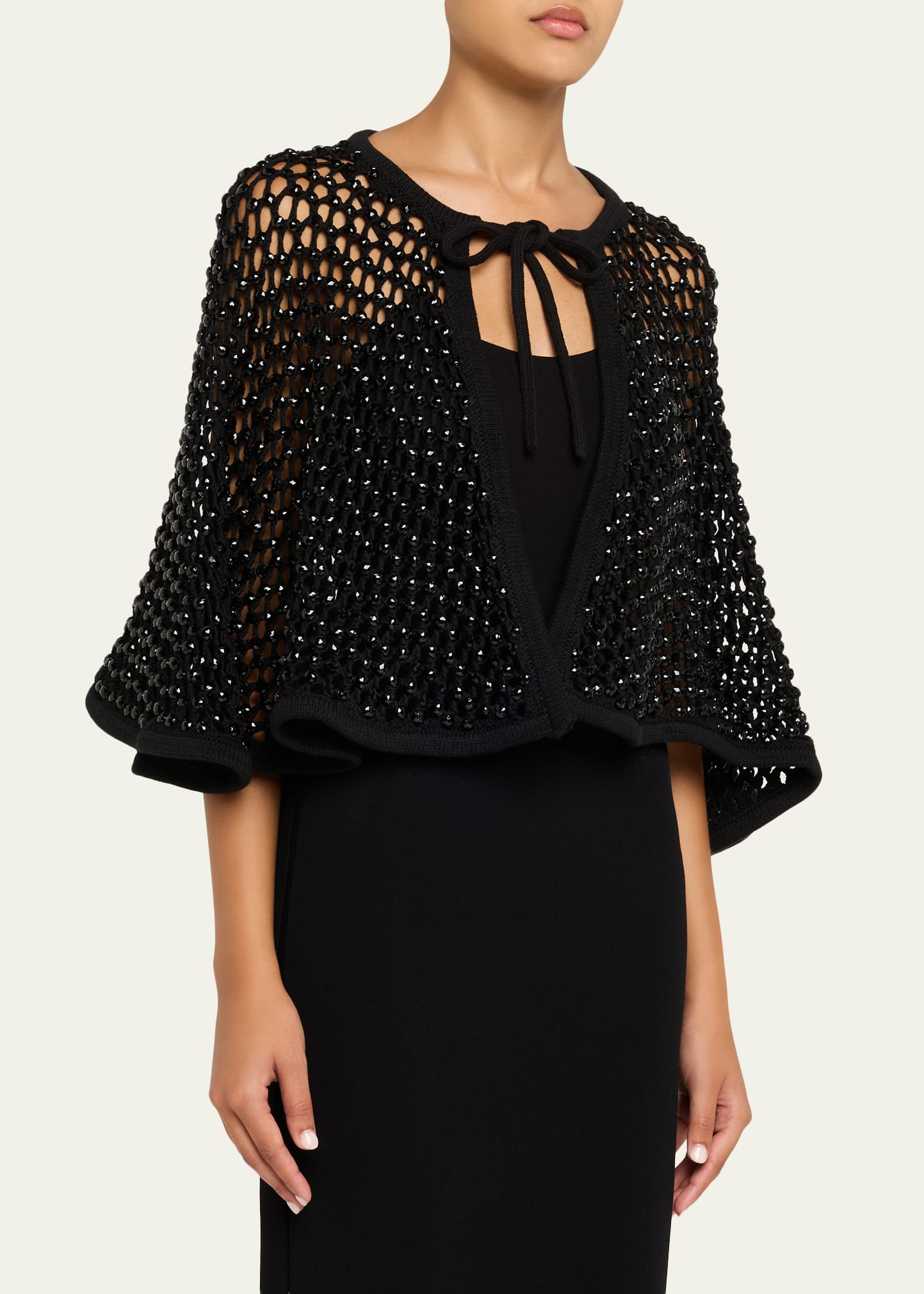 Crystal Net Knit Capelet - 4