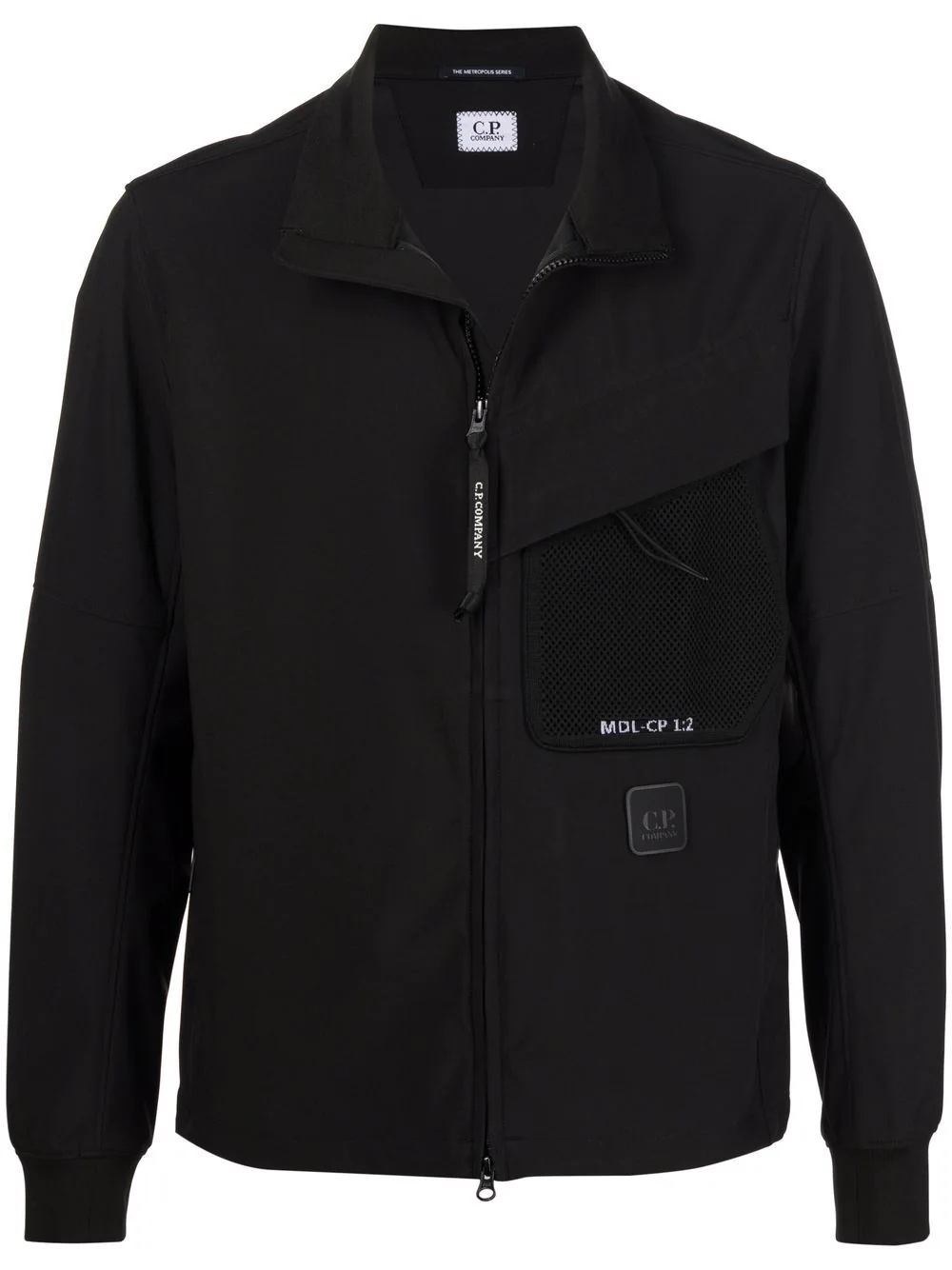 flap-pocket zip-up jacket - 1