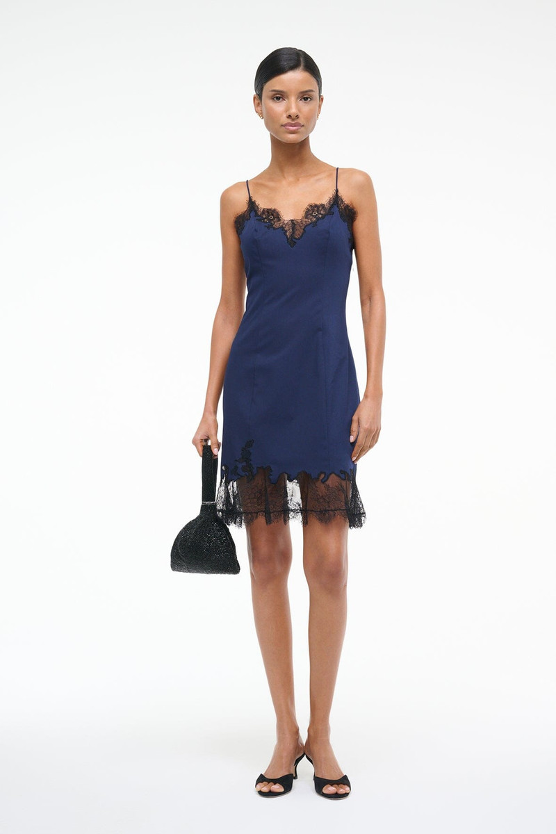 STAUD NADIA MINI DRESS NAVY 6