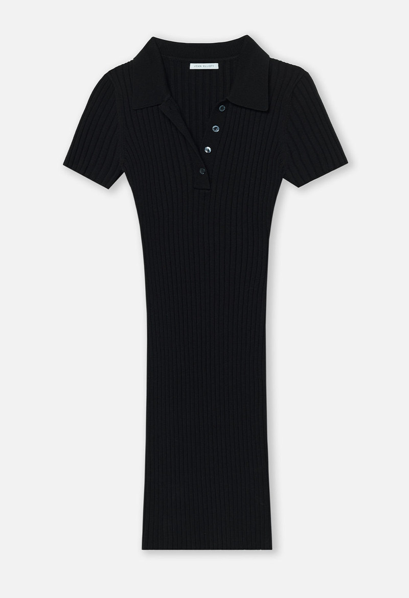 PIPER SILK COTTON RIB POLO DRESS 1