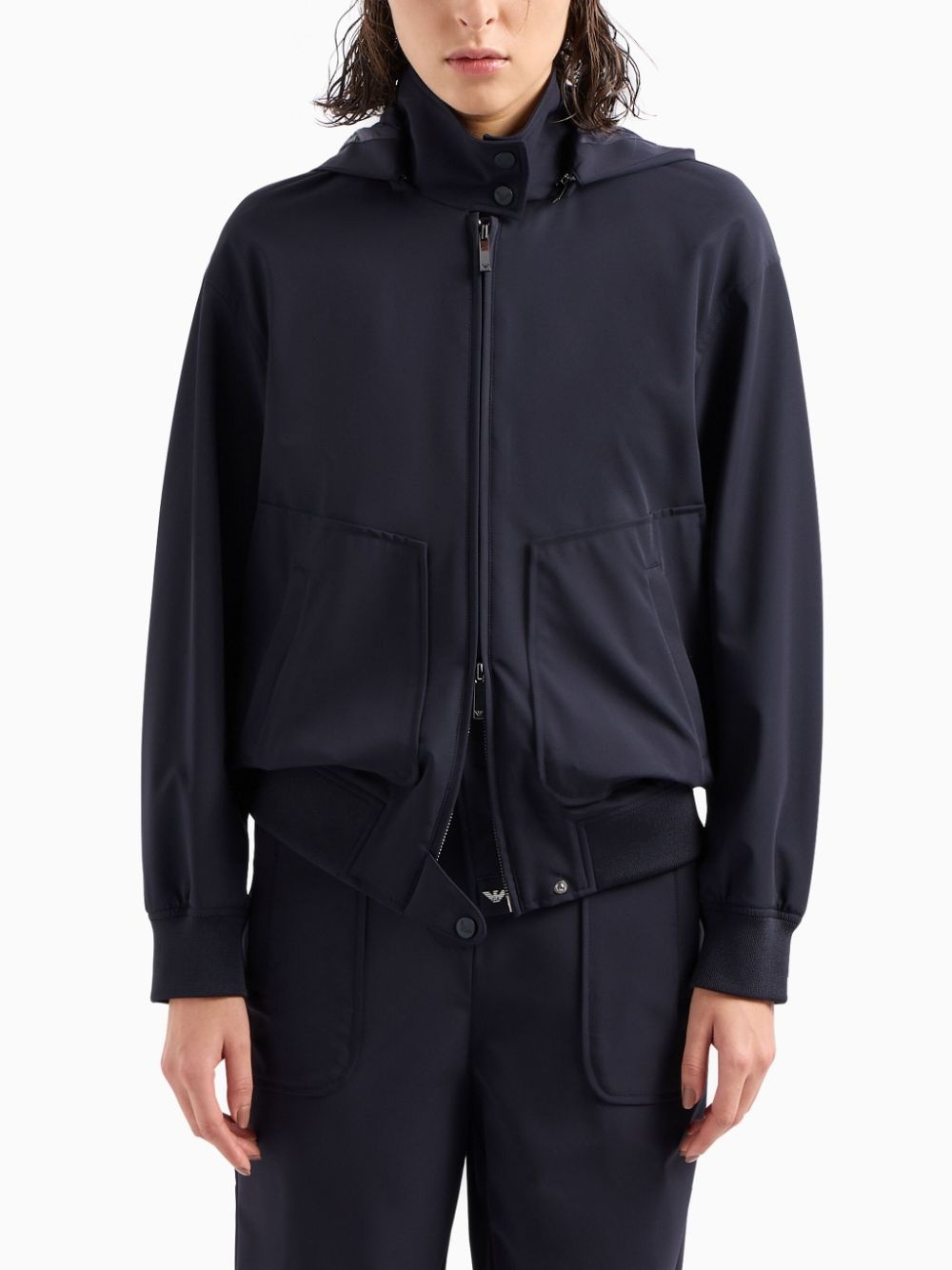 hooded zip-up jacket - 2