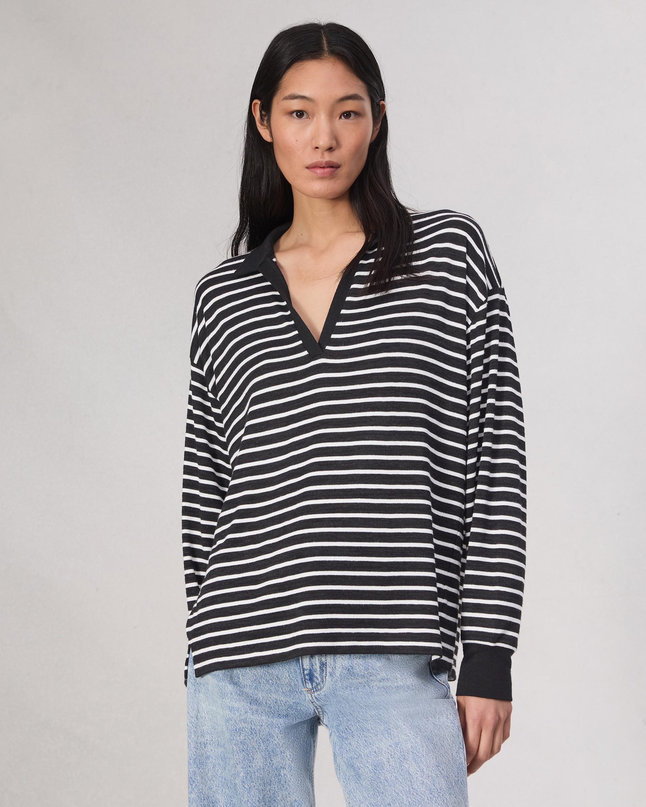 The Stripe Knit Polo - 2