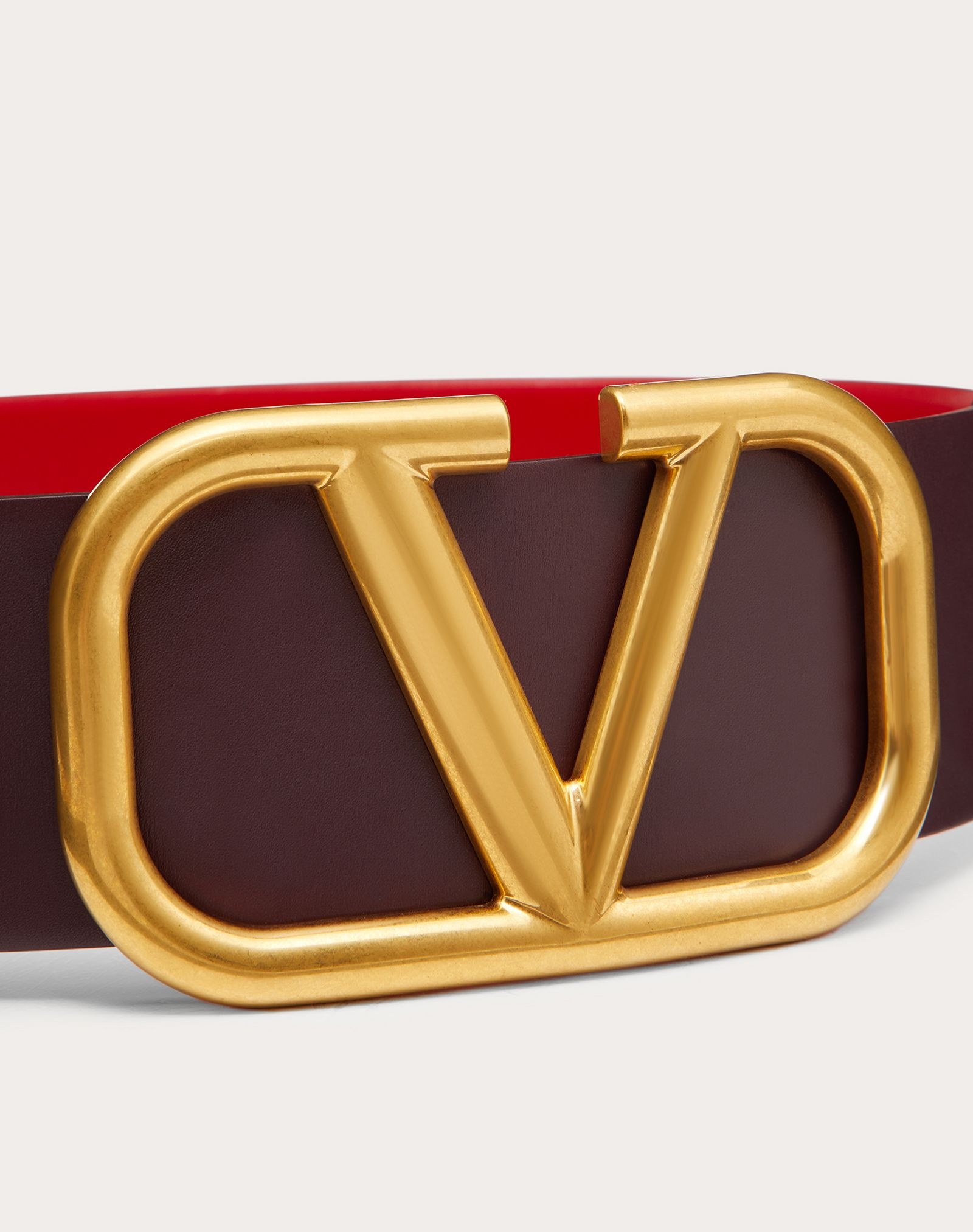 REVERSIBLE VLOGO SIGNATURE BELT IN GLOSSY CALFSKIN 70 MM - 2