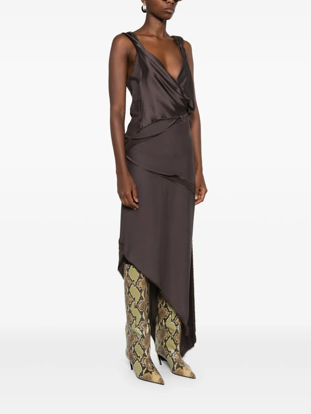 The Attico Women Midi Dress With Twisted Detail - 3