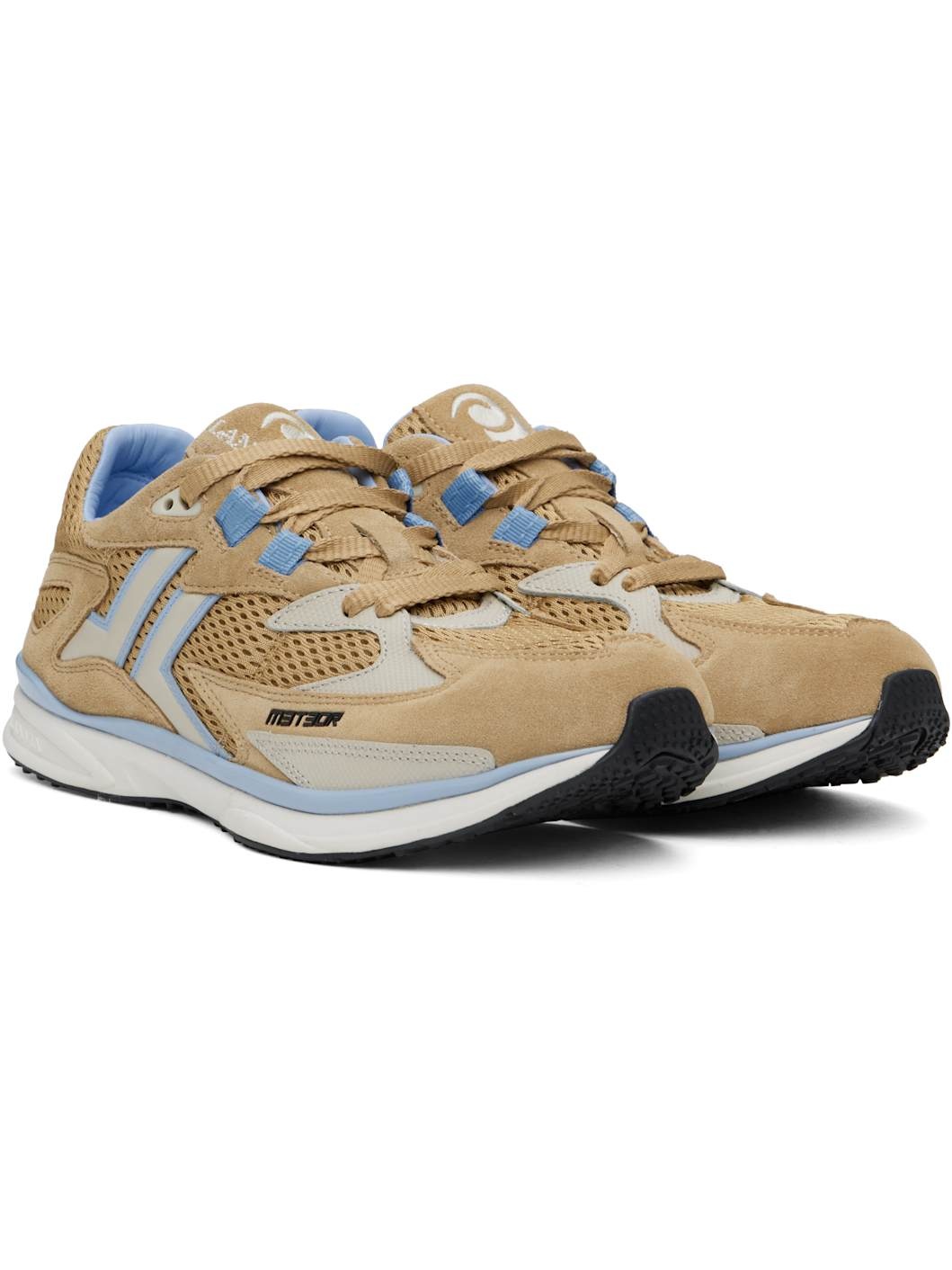 Beige & Blue Meteor Runner Sneakers - 4