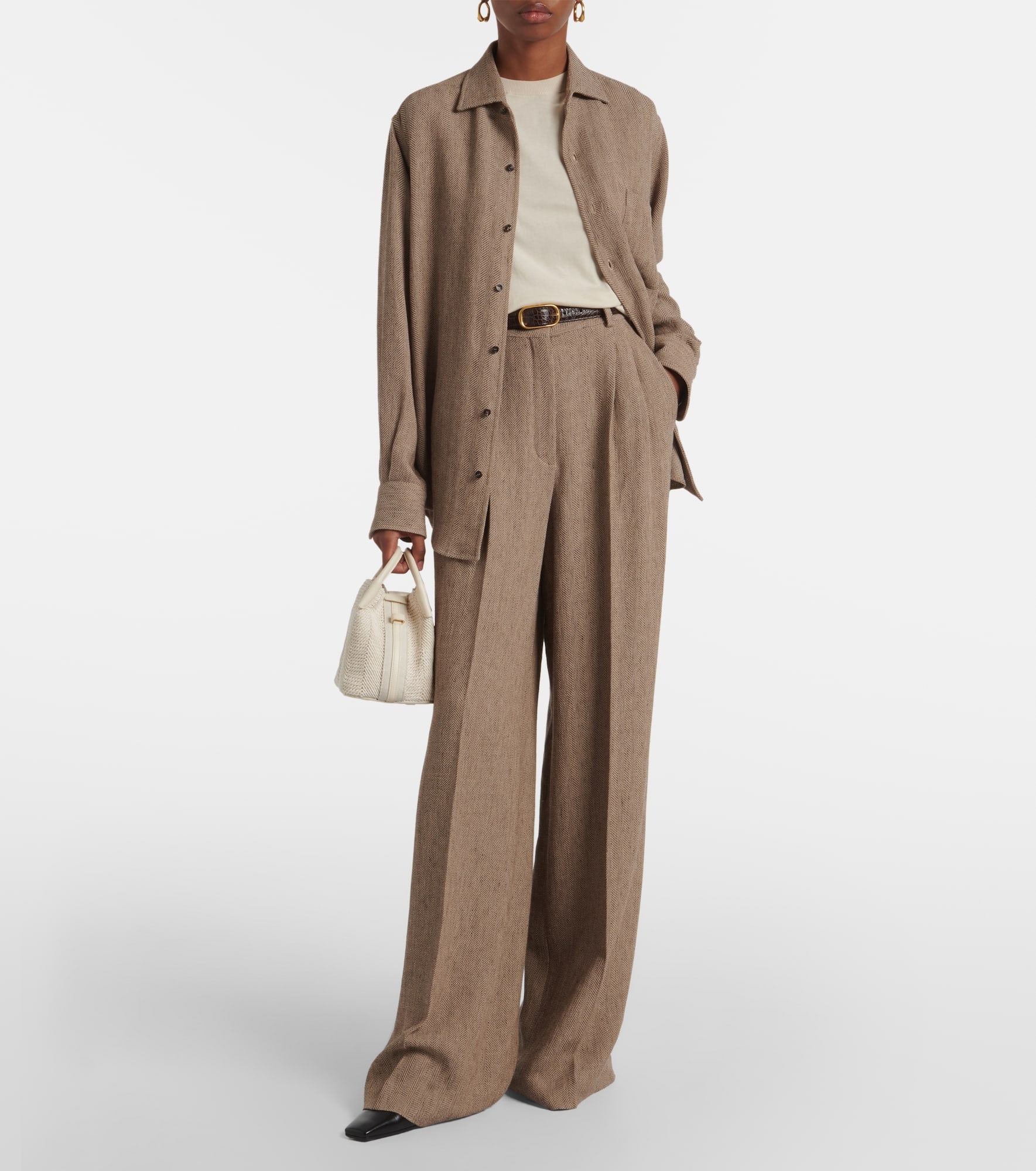 Bale Micro leather-trimmed bucket bag - 5