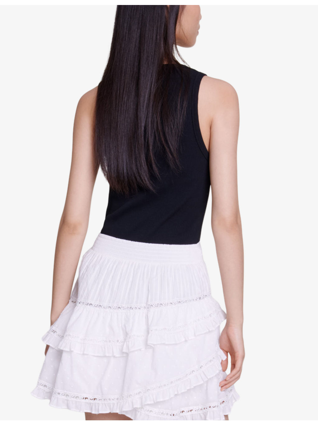 Logo-embroidered ribbed stretch-cotton vest - 4