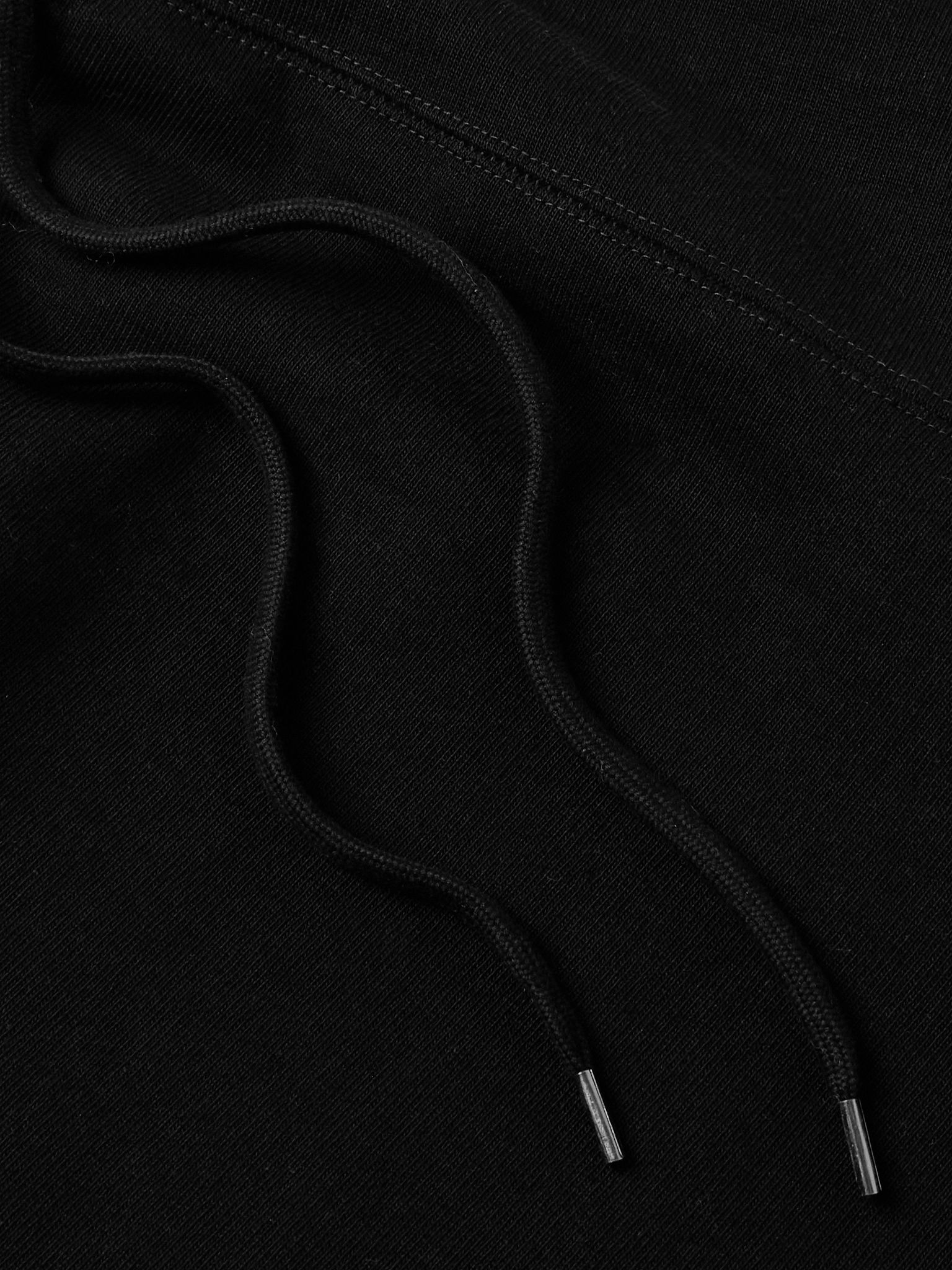 Straight-Leg Cotton-Jersey Trousers Black - 5