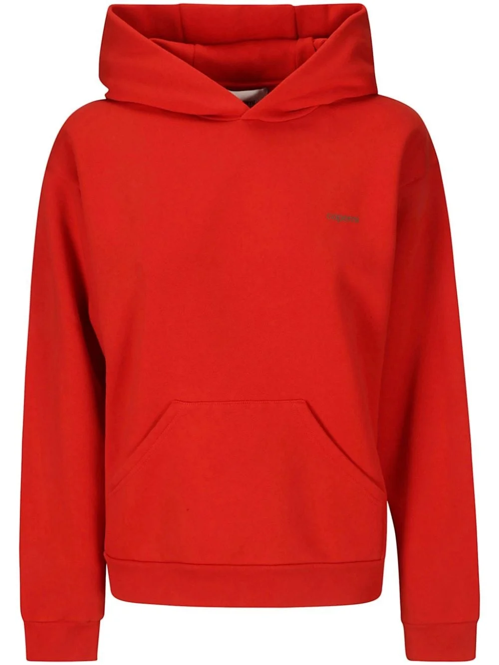 logo-print cotton hoodie - 1