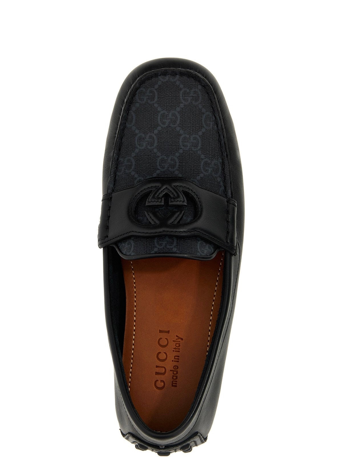 GUCCI GG INTERLOCKING DRIVER LOAFERS - 3