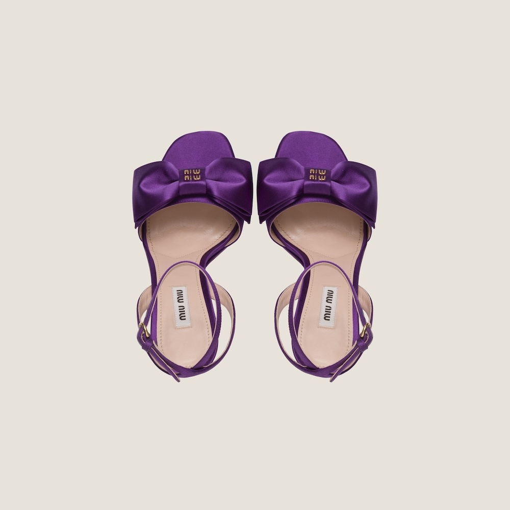 Satin platform sandals - 4