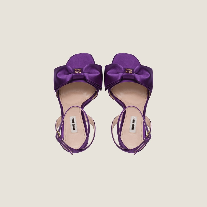 Satin platform sandals 4