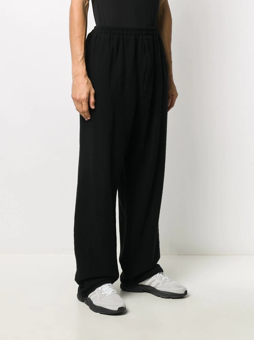 wide-leg wool trousers - 3