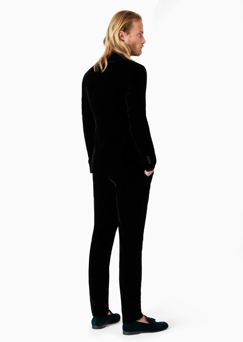 Madison line full-canvas velvet suit with a double-breasted jacket 3