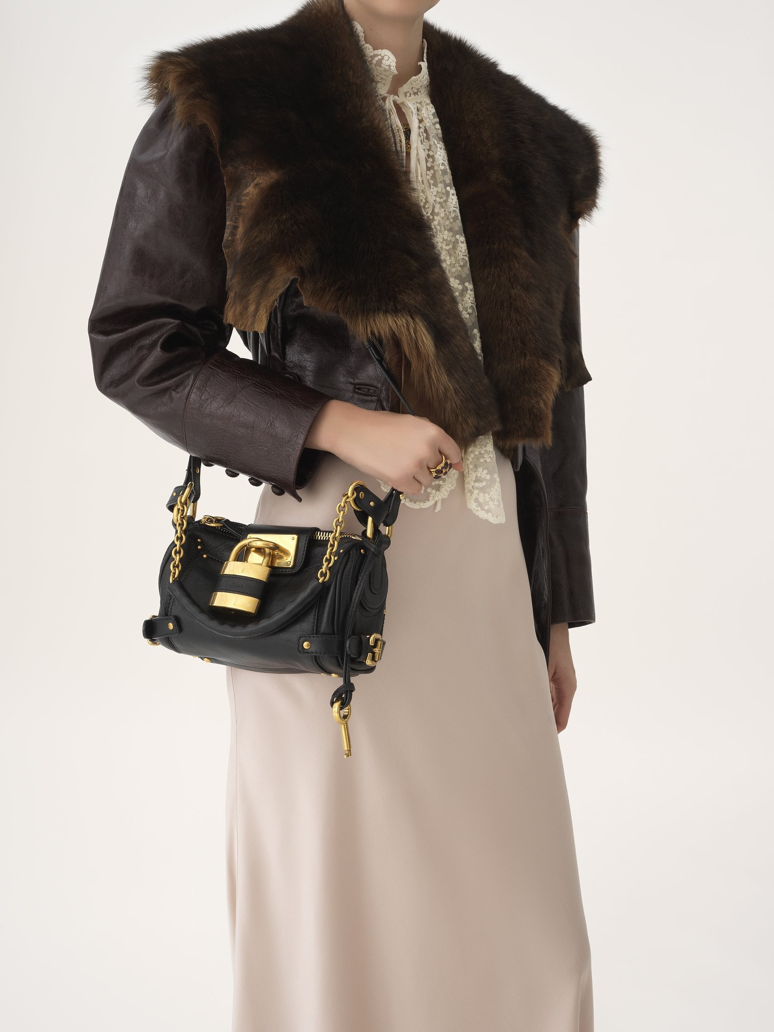 SMALL PADDINGTON CHAIN BAG IN GRAINED LEATHER - 2