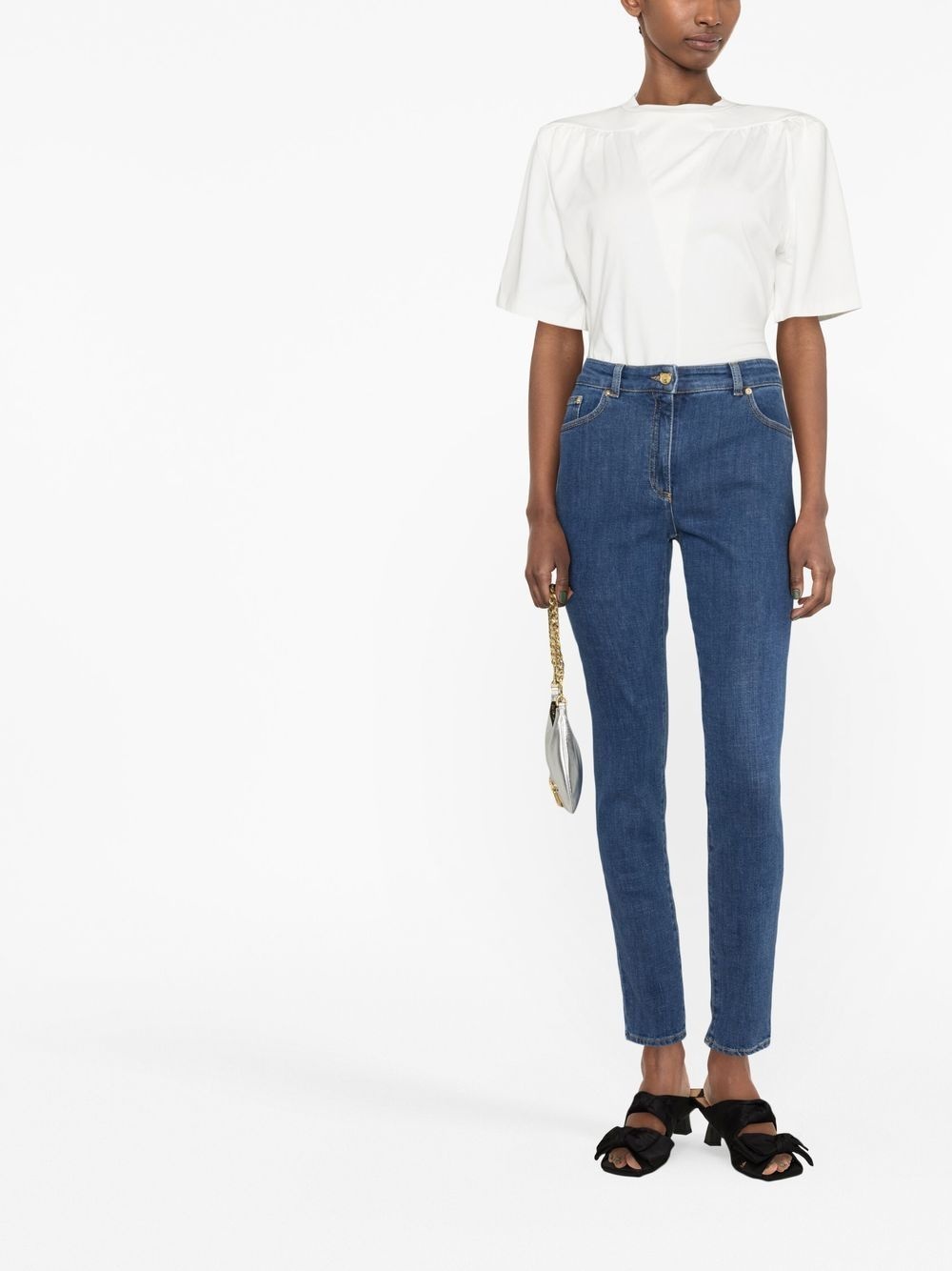 Teddy Bear-detail slim-fit jeans - 2