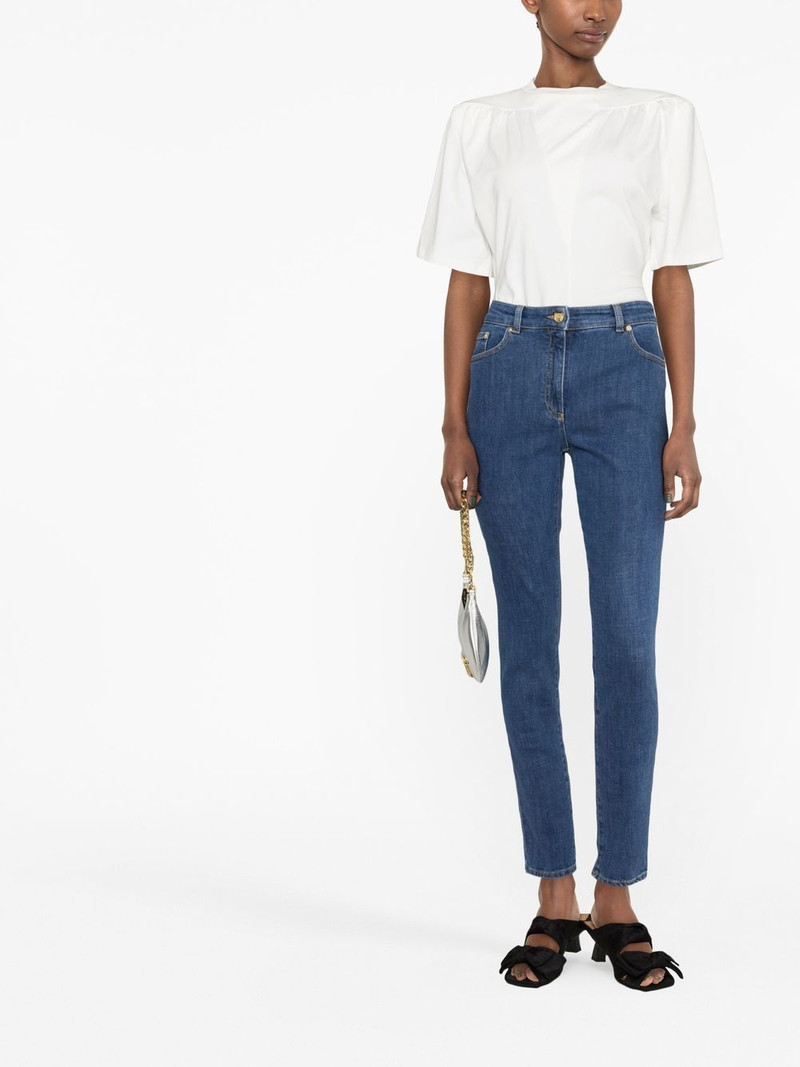 Moschino Teddy Bear-detail slim-fit jeans outlook