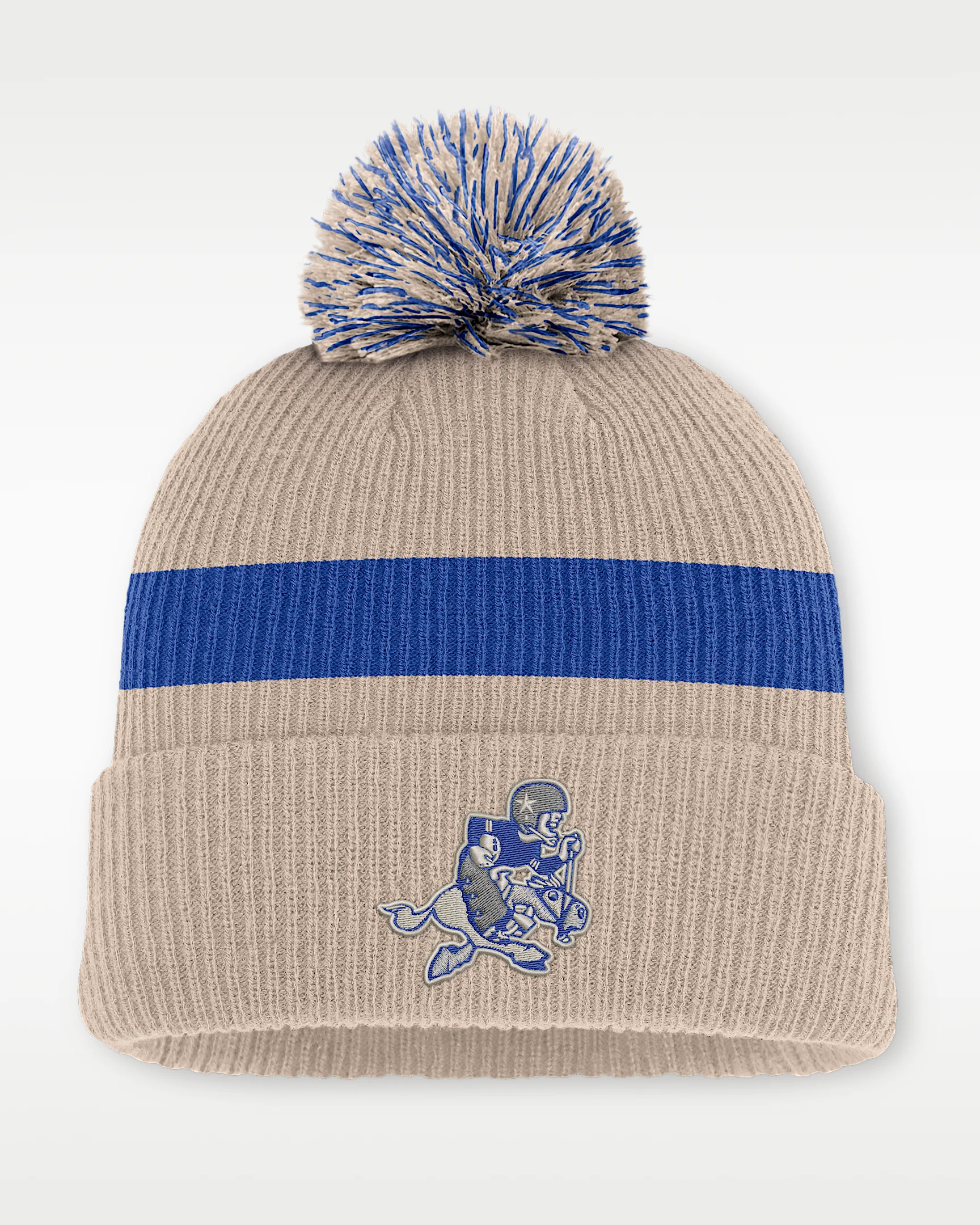 Dallas Cowboys Rewind Peak Men's Nike NFL Cuffed Pom Beanie - 1