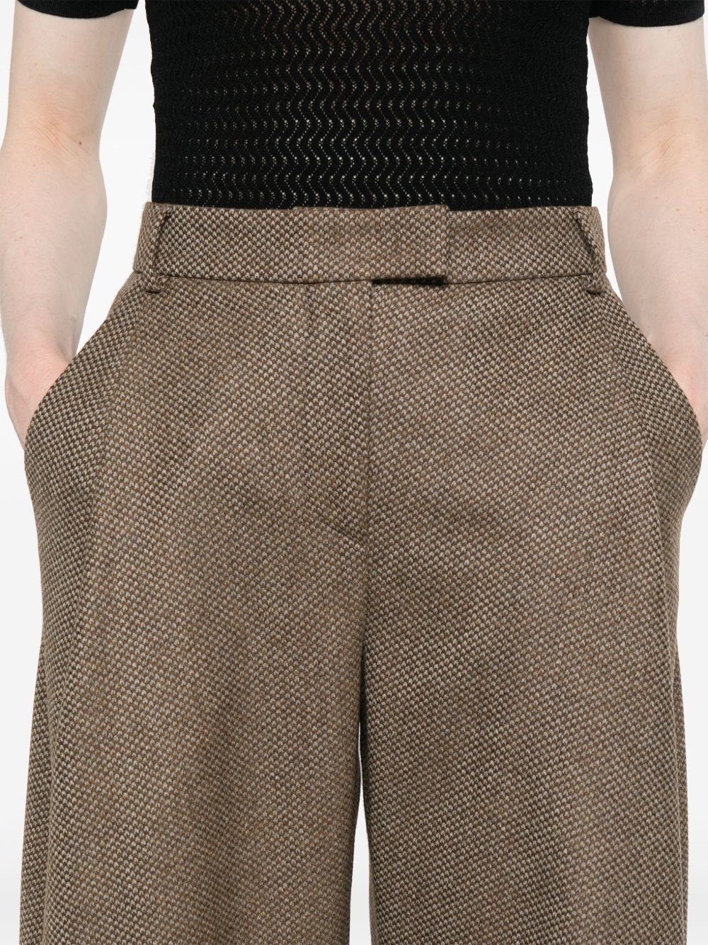 virgin wool-blend wide-leg trousers - 5