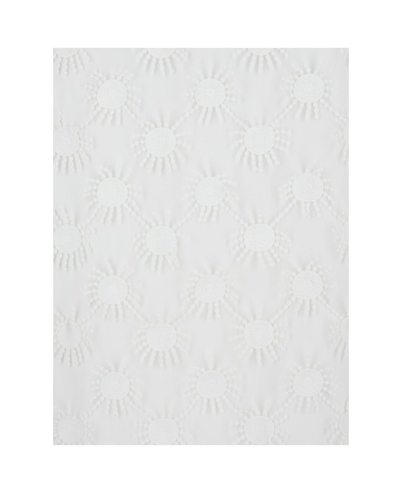 White Skirt With All-over Applications In Cotton Blend Woman - 3