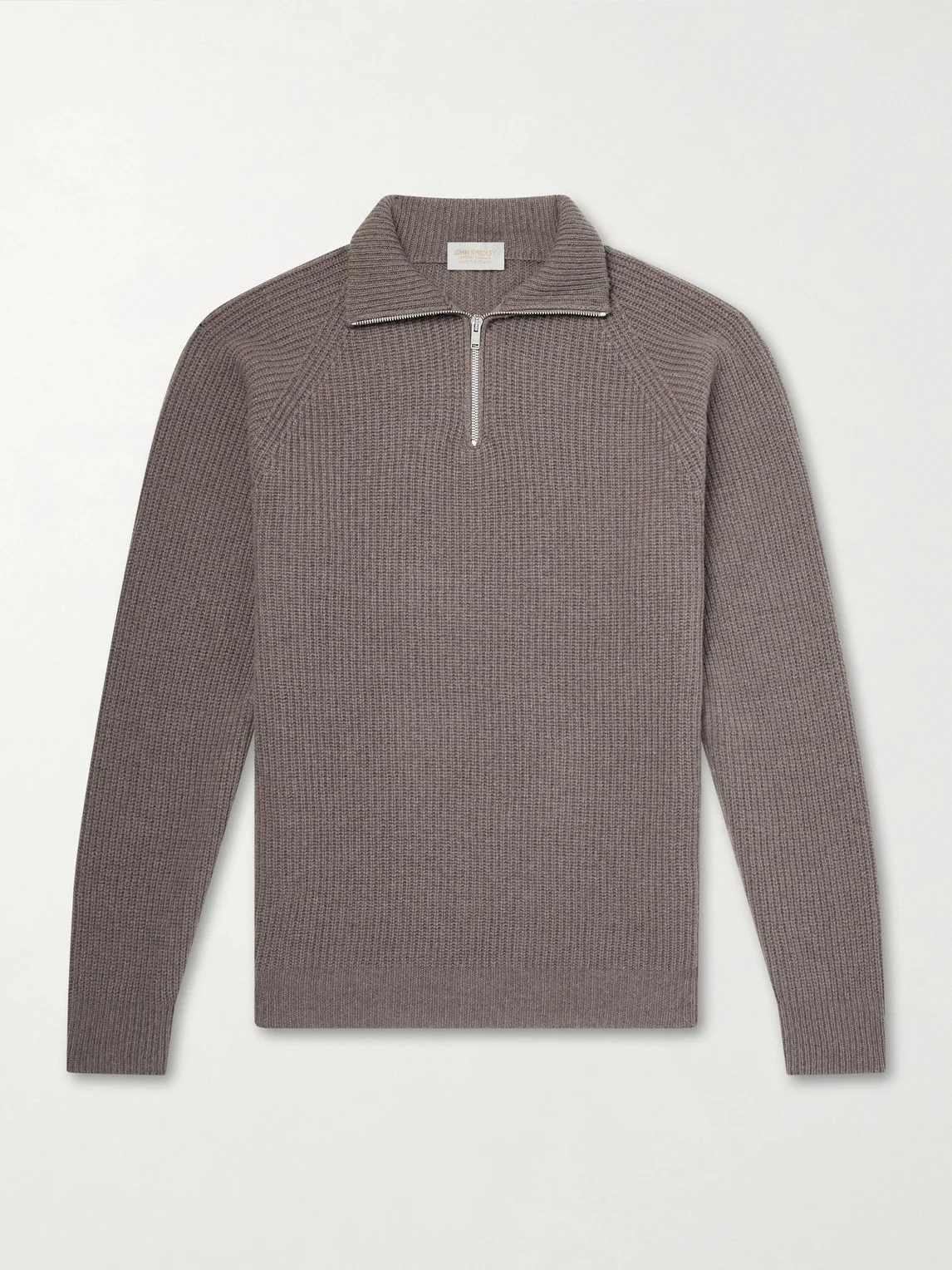 Ryker Ribbed Recycled-Cashmere and Wool-Blend Half-Zip Sweater - 1
