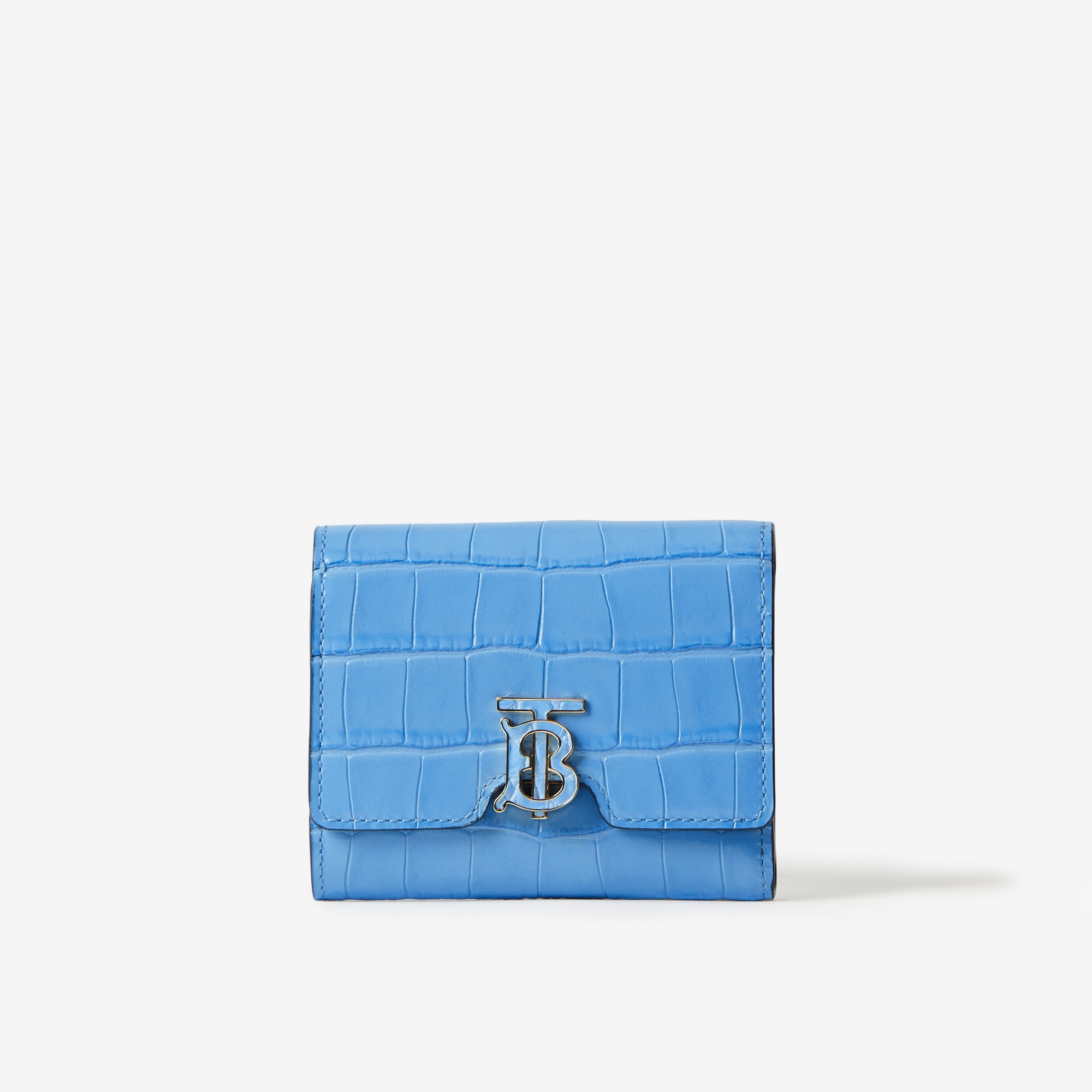 Embossed Leather TB Folding Wallet - 1