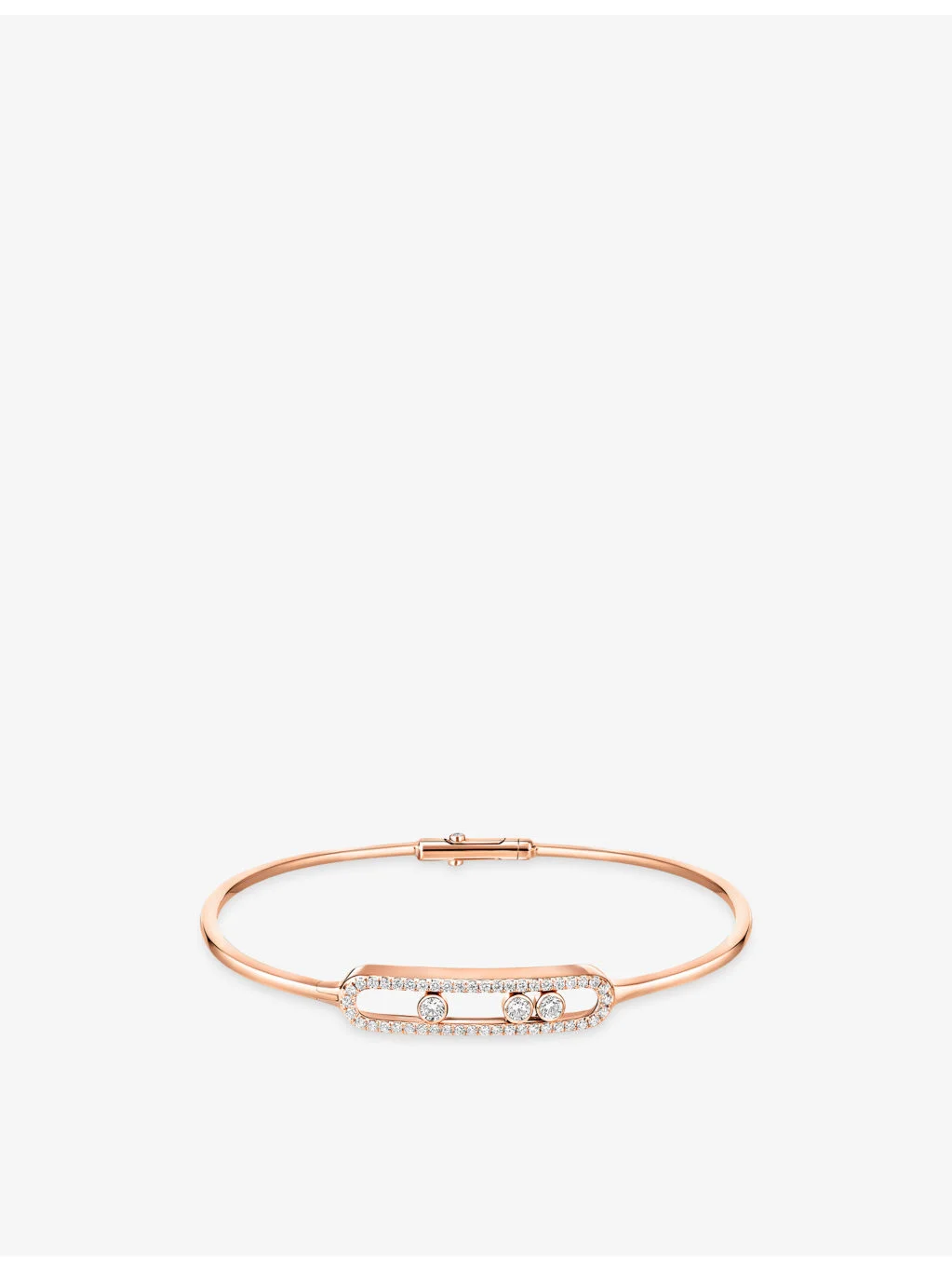 Move Classique 18ct Gold And 0.56ct Diamond Bangle - 1