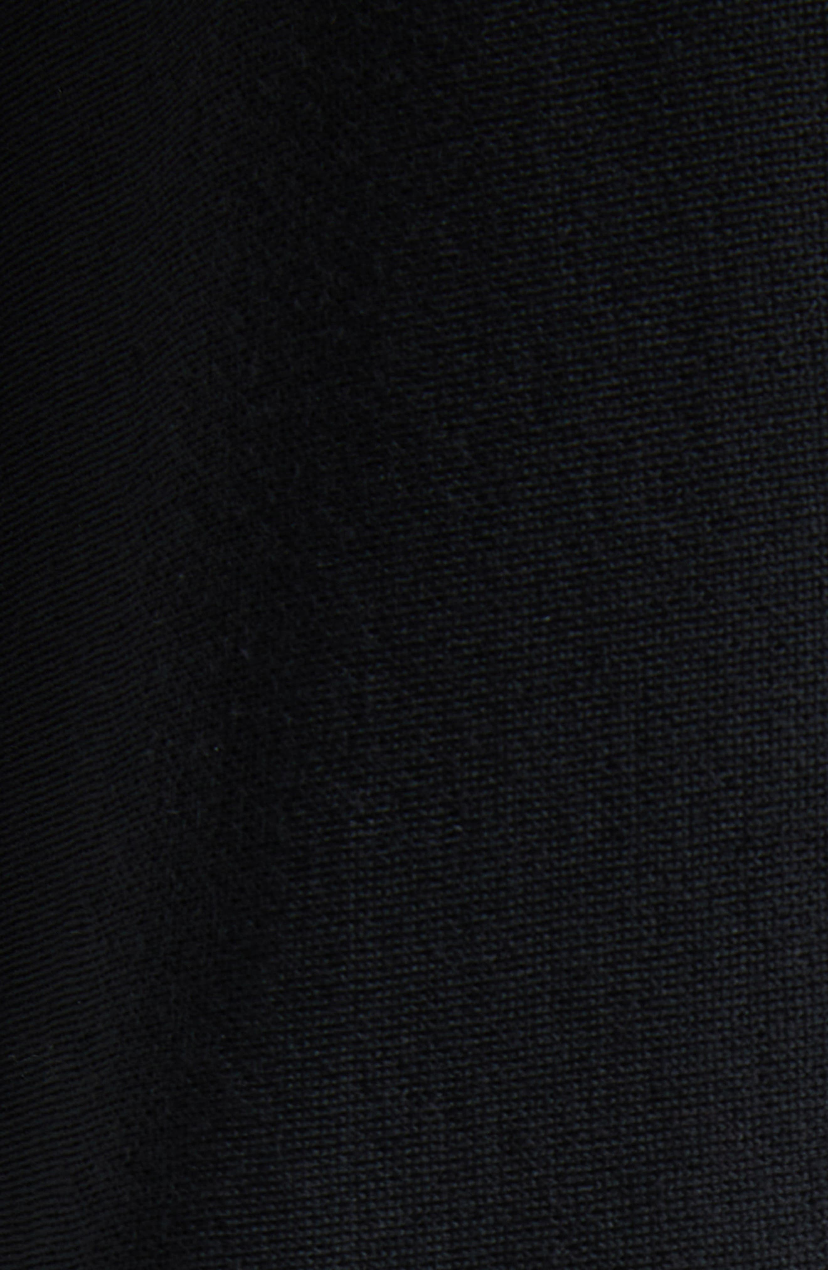 McQueen Lace Detail Asymmetric Dress in Black/Black at Nordstrom - 5