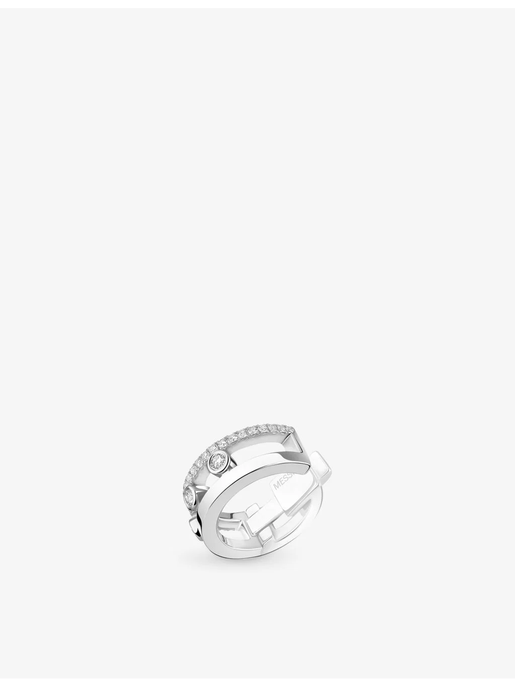 Move Romane 18ct White-Gold And 0.17ct Diamond Middle Single Ear Clip - 1
