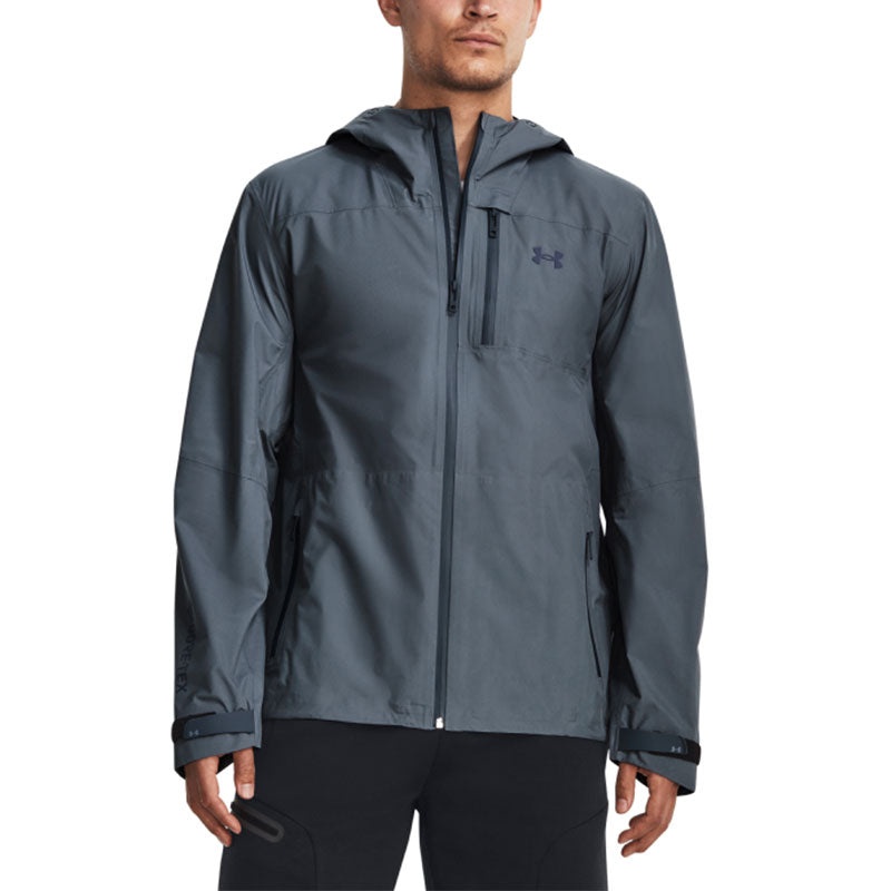 Under Armour Stretch Woven Windbreaker Jacket 'Grey Blue' 1369994-002 - 3