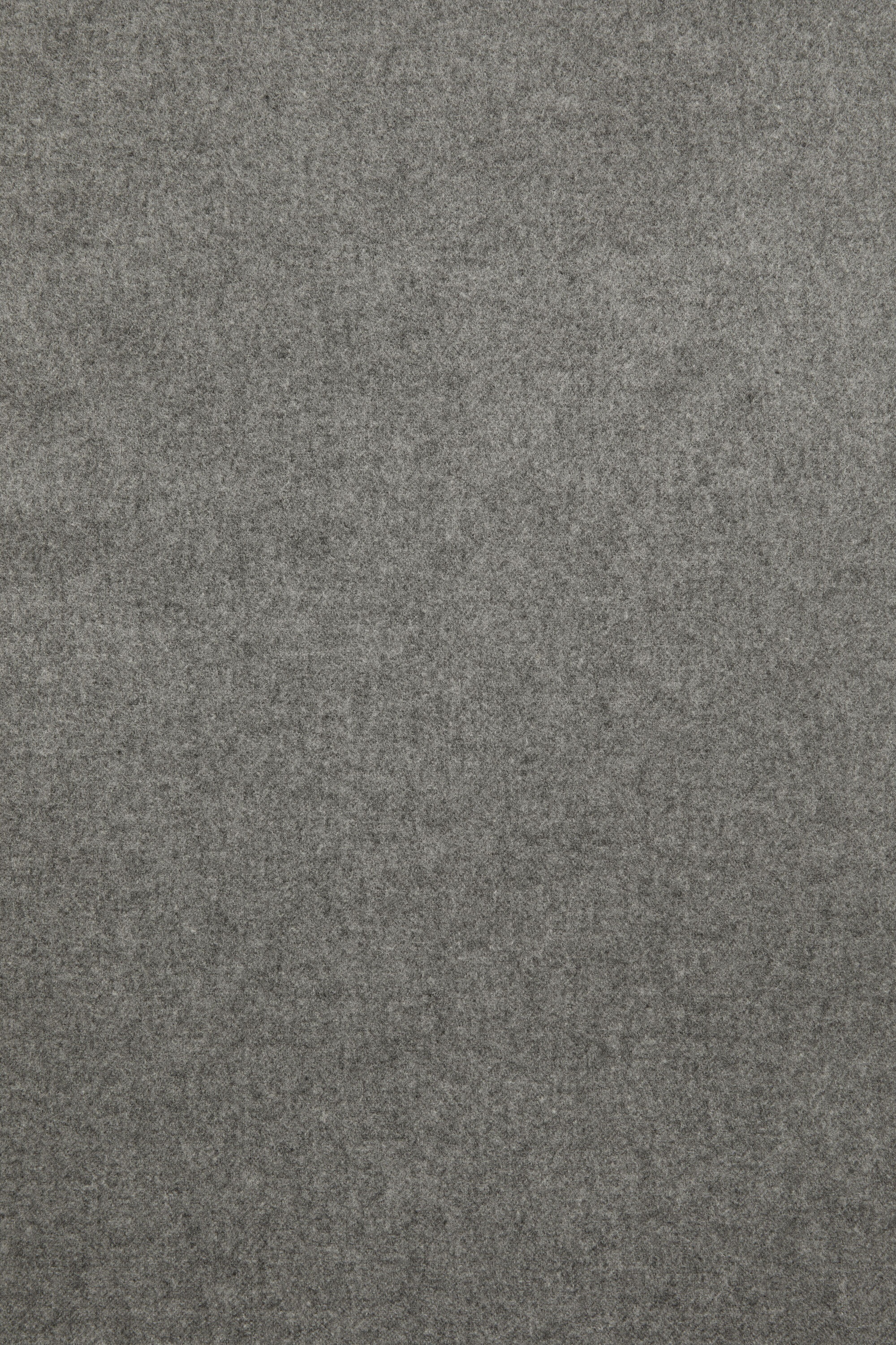 Fringe wool scarf – Narrow - Grey Melange - 5