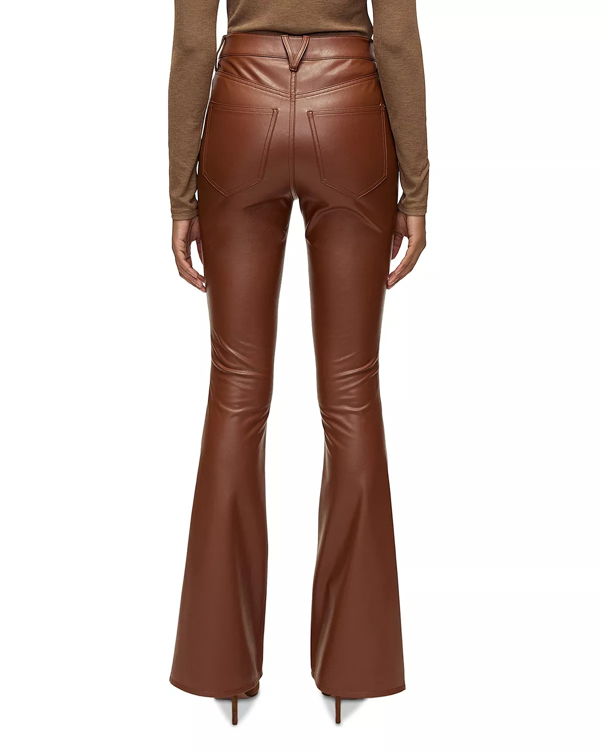 Beverly Faux Leather Flare Pants - 3